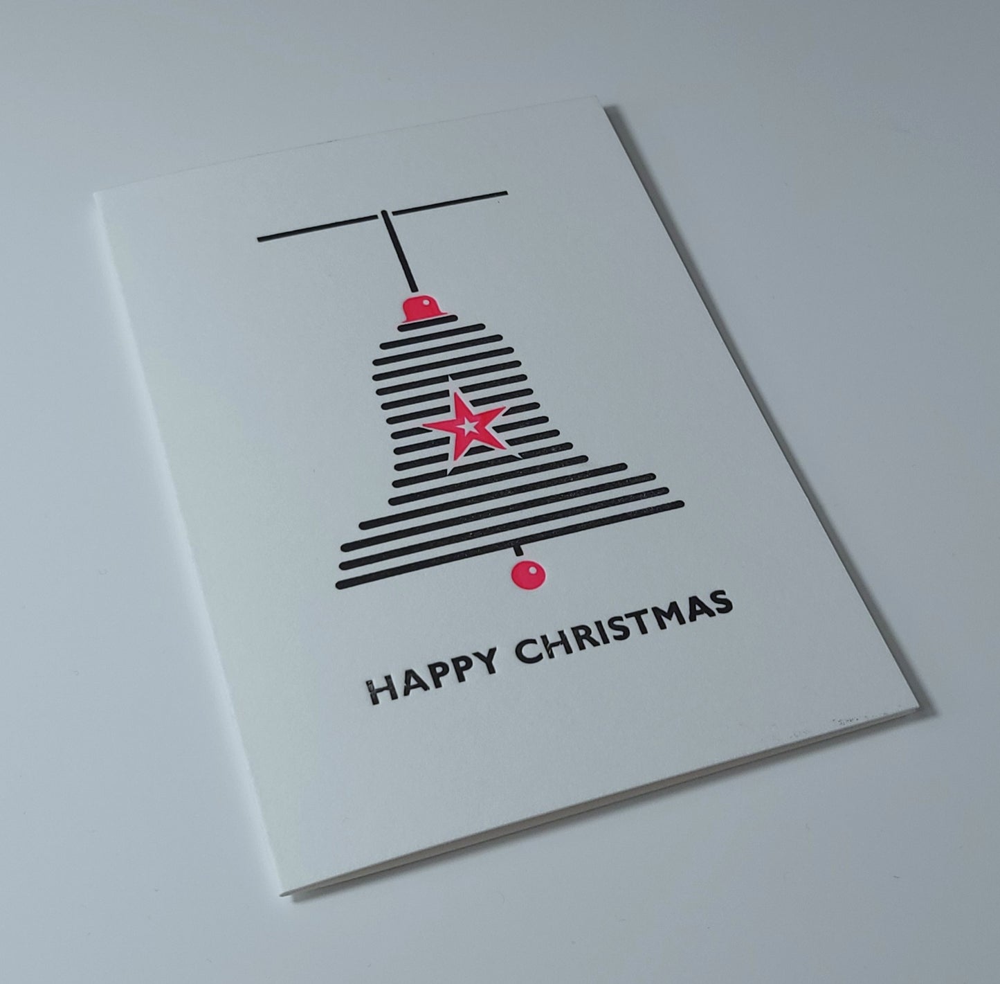 BELL BAUBLE LETTERPRESS CHRISTMAS CARD