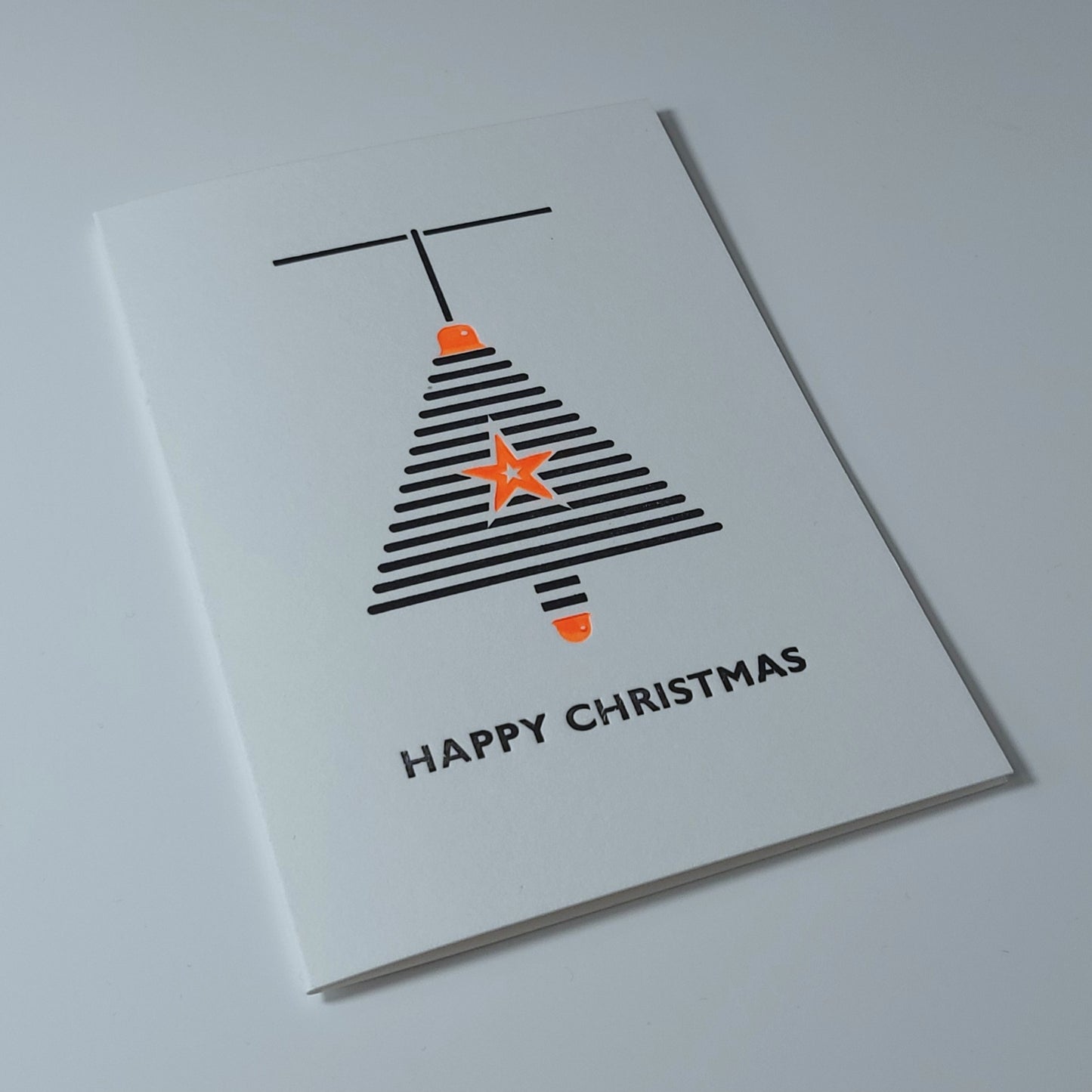 TREE BAUBLE LETTERPRESS CHRISTMAS CARD