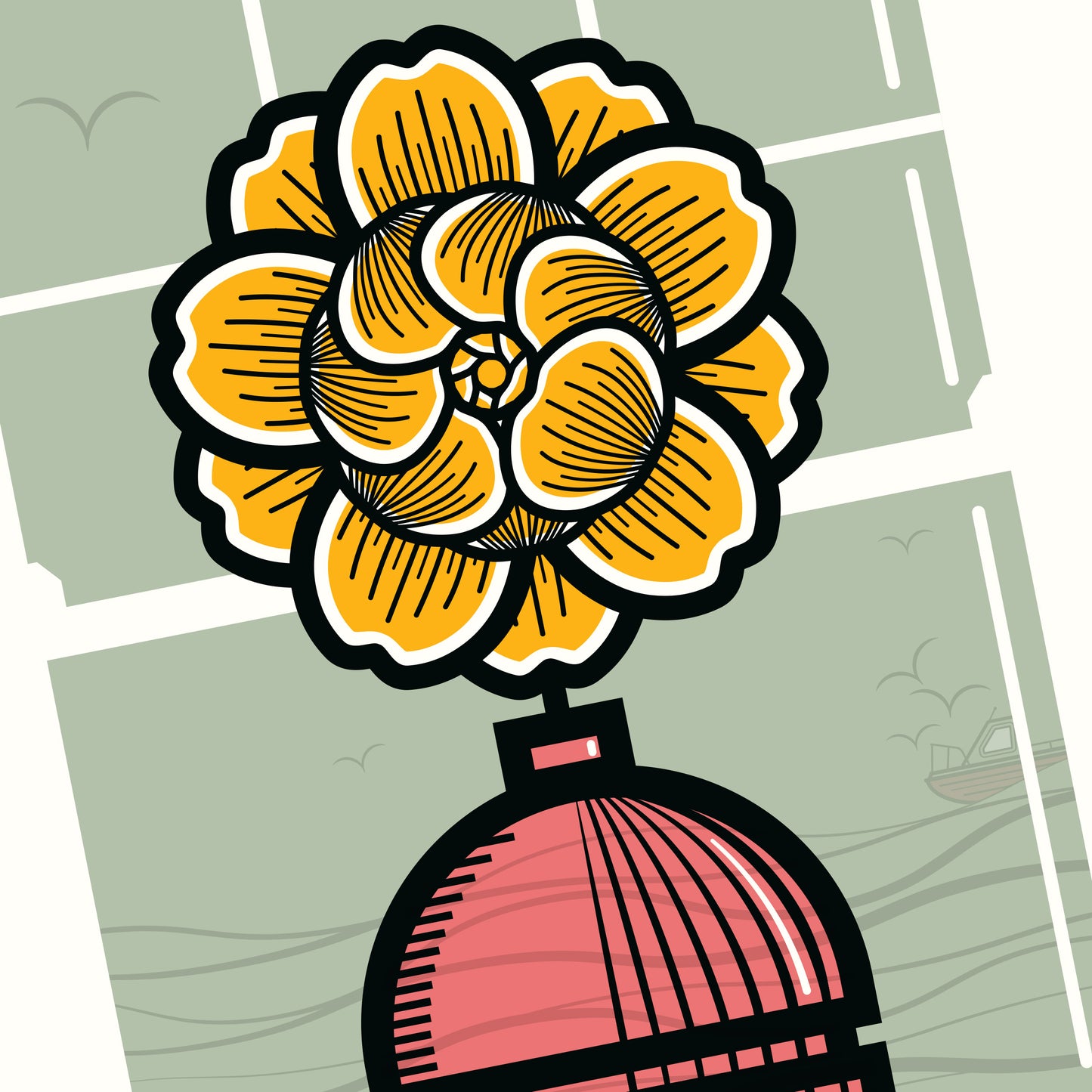 YELLOW ROSE FLOWER GICLÉE PRINT