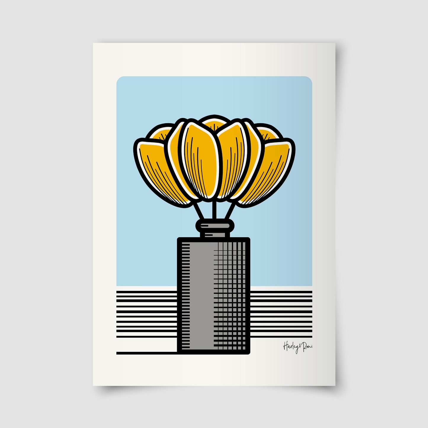 YELLOW TULIP FLOWER GICLÉE PRINT