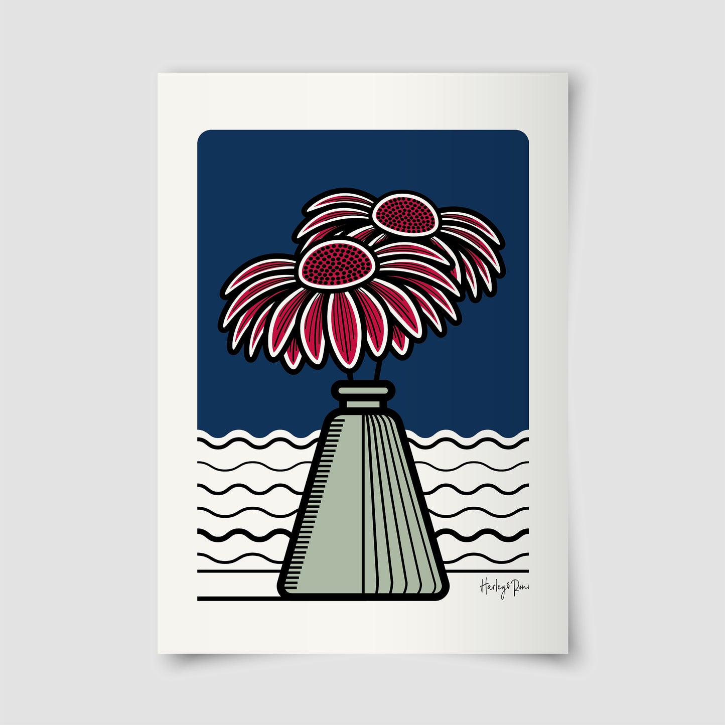 PINK ECHINACEA FLOWER GICLÉE PRINT