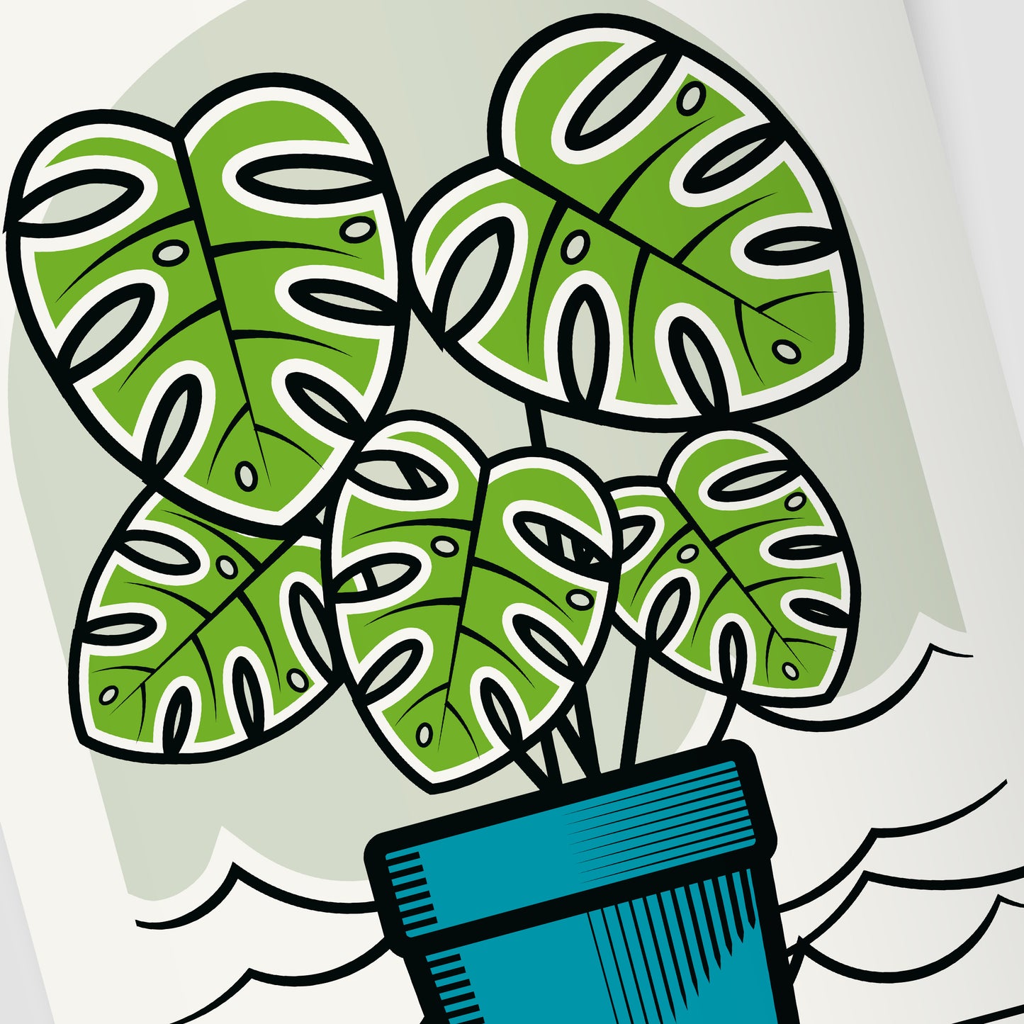 MONSTERA DELICIOSA (CHEESEPLANT) GICLÉE PRINT