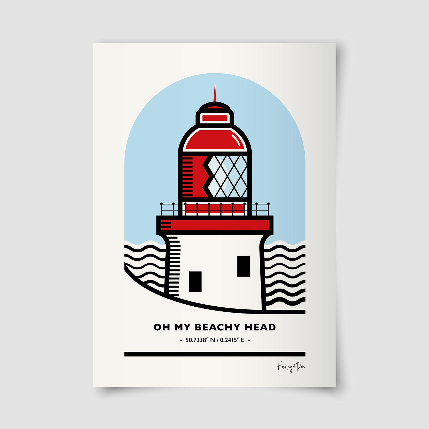 "OH MY BEACHY HEAD" EASTBOURNE GICLÉE PRINT