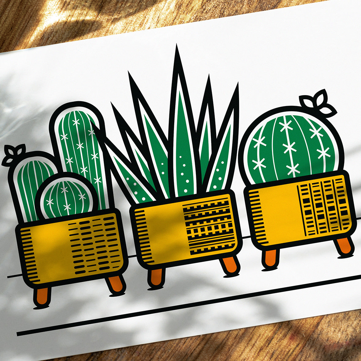 CACTI TRIO GREETINGS CARD