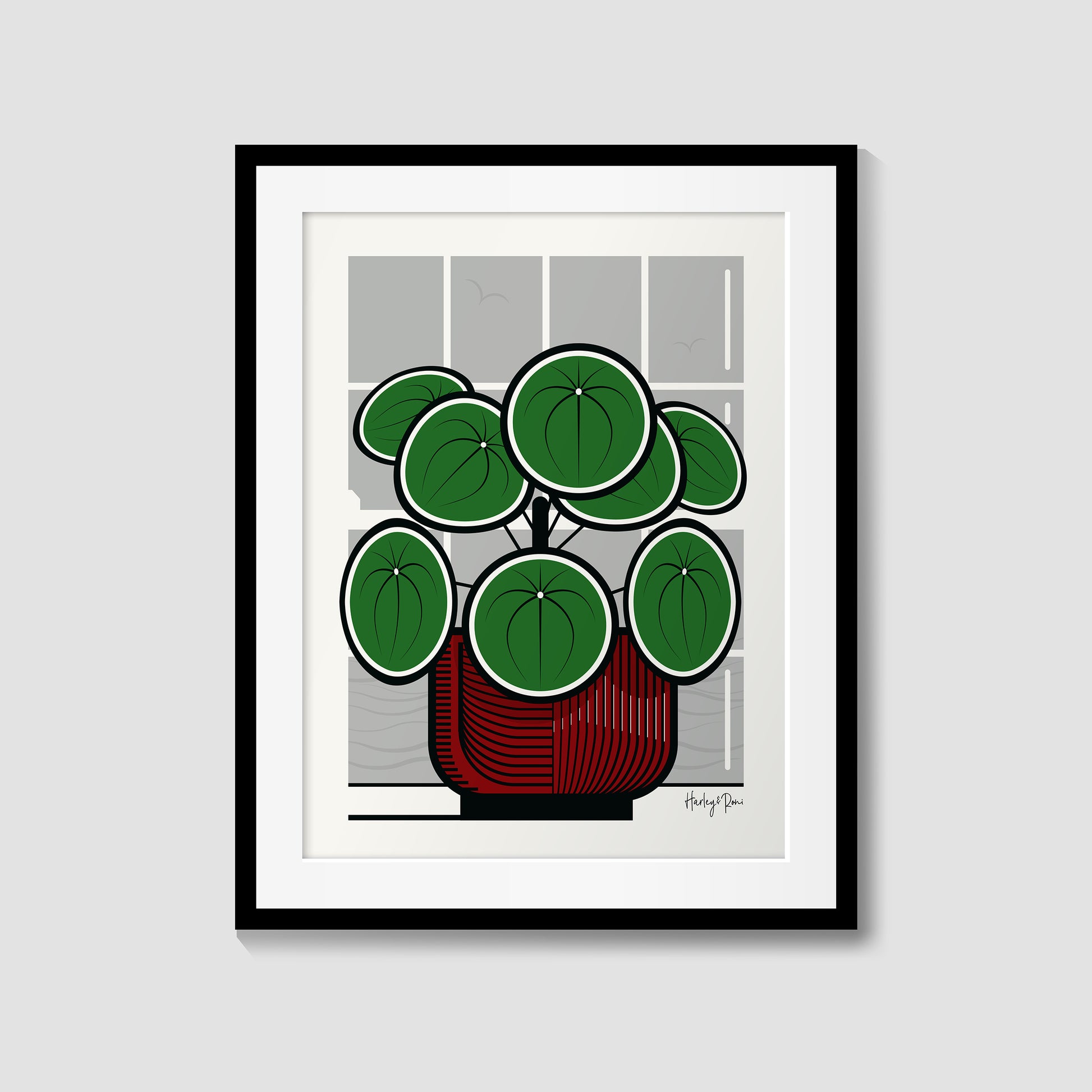 chinese money plant drawing CHINESE MONEY PLANT GICLÉE PRINT – Harley and Roni