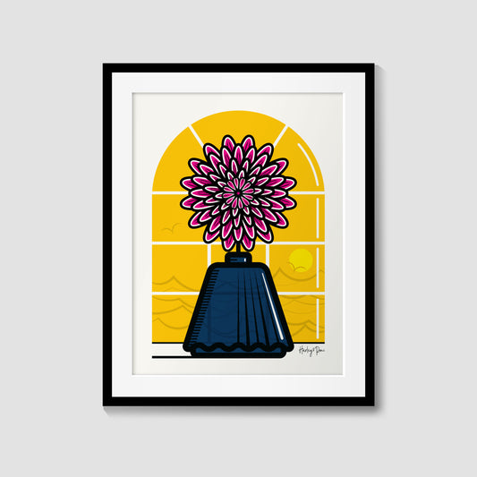 PINK CHRYSANTHEMUM FLOWER GICLÉE PRINT