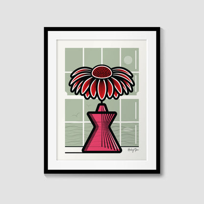 RED ECHINACEA FLOWER GICLÉE PRINT