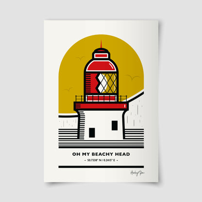 "OH MY BEACHY HEAD" EASTBOURNE (SUMMER) GICLÉE PRINT