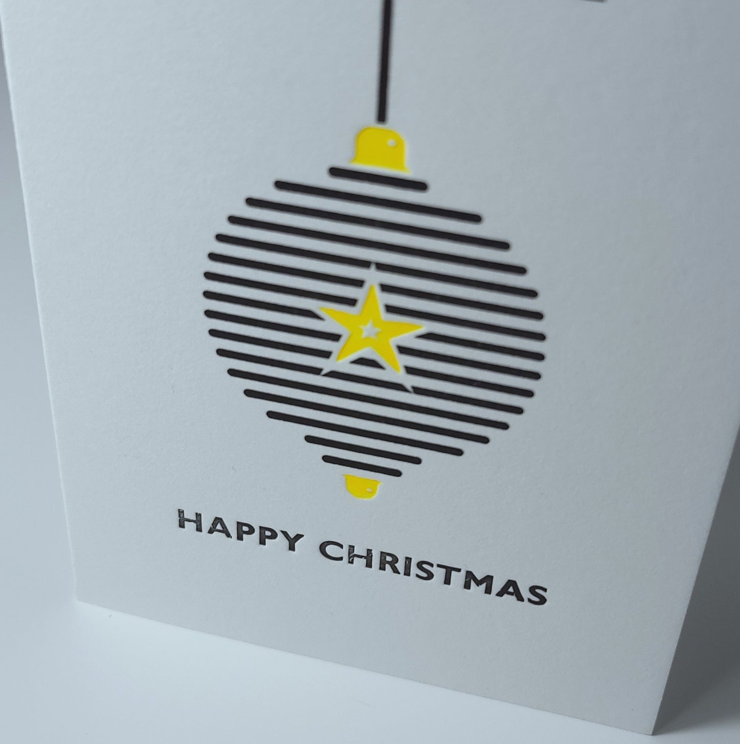 BAUBLE LETTERPRESS CHRISTMAS CARD