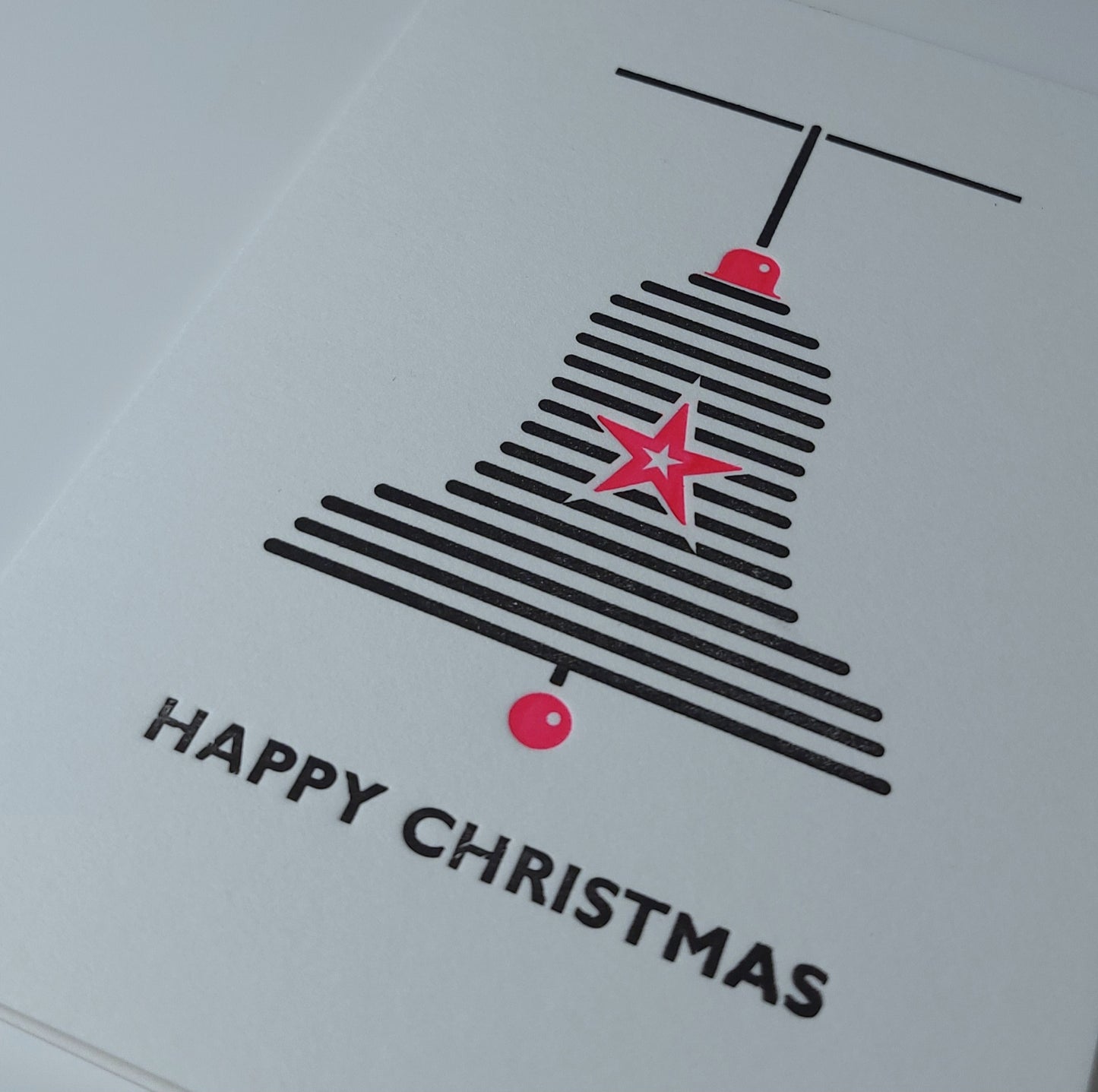 BELL BAUBLE LETTERPRESS CHRISTMAS CARD