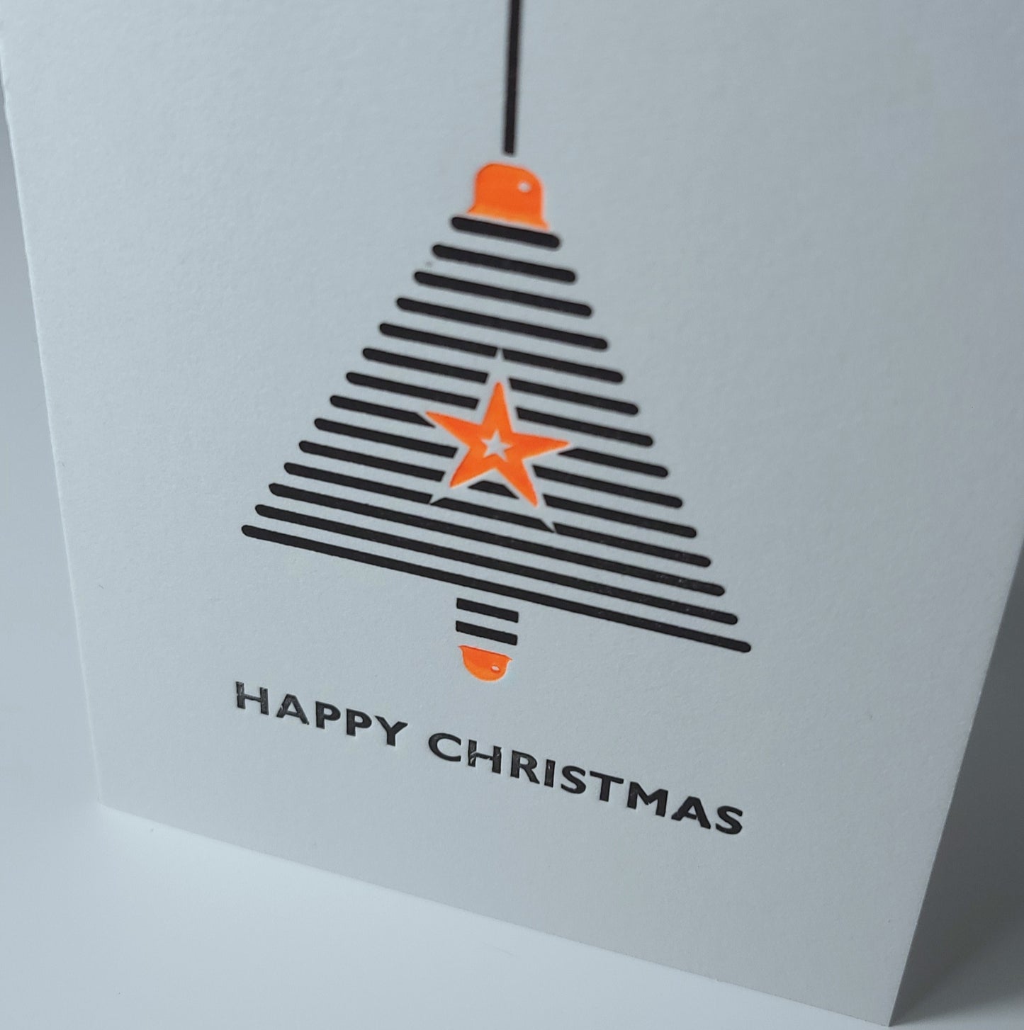TREE BAUBLE LETTERPRESS CHRISTMAS CARD