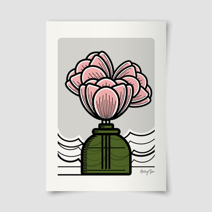 PINK PEONY FLOWER GICLÉE PRINT