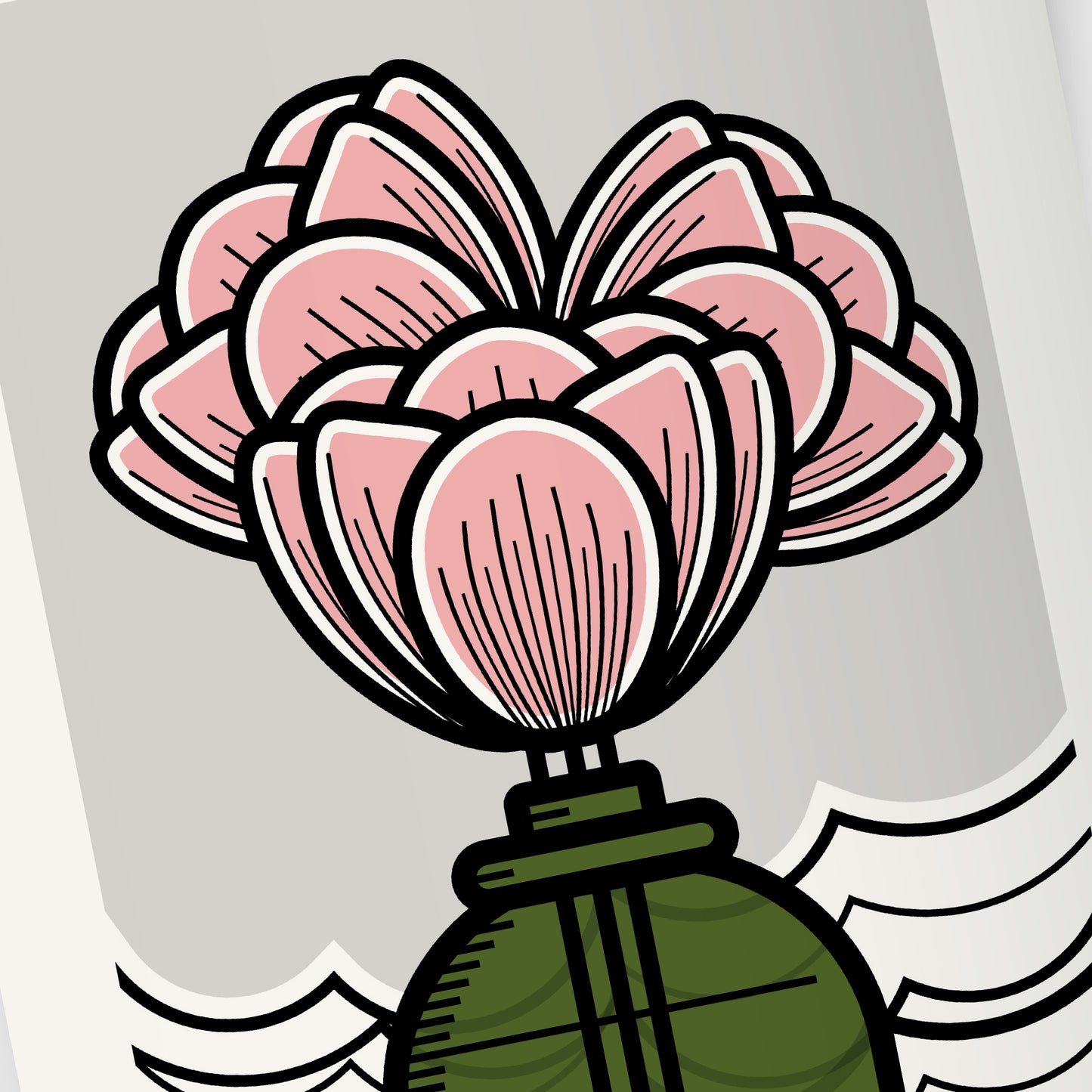 PINK PEONY FLOWER GICLÉE PRINT