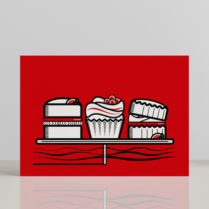 CAKE TRIO GREETINGS CARD