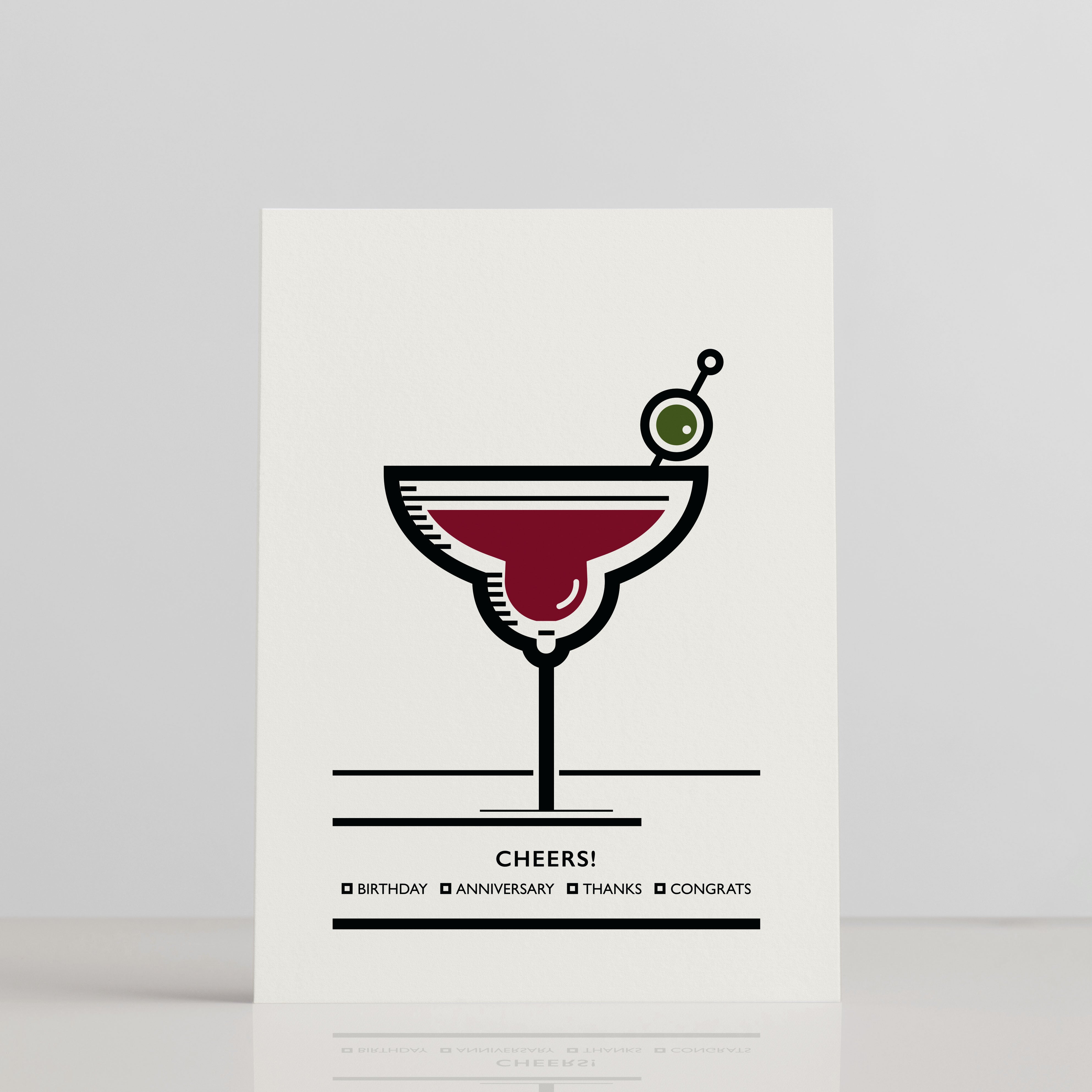 CHEERS COCKTAIL GREETINGS CARD – Harley and Roni